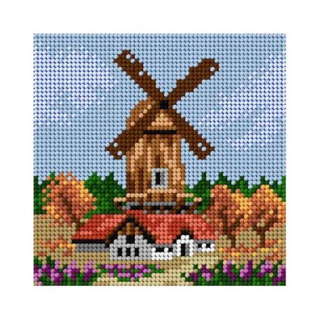 Voorbedrukt stramien molen Orchidea 2033