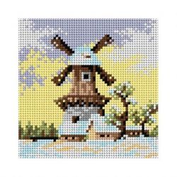 Voorbedrukt stramien molen Orchidea 2034