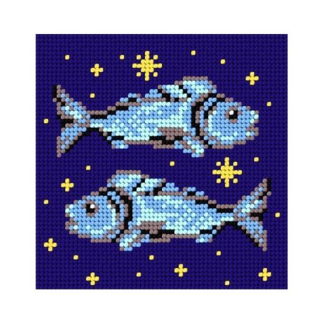 Voorbedrukt stramien sterrenbeeld vissen Orchidea 2108