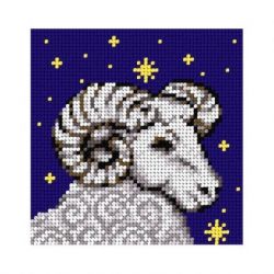 Voorbedrukt stramien sterrenbeeld ram Orchidea 2109