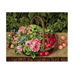 Voorbedrukt stramien fruit en bloemen Orchidea 2263M