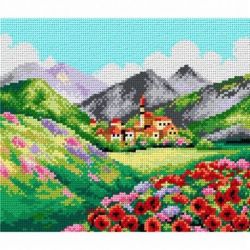 Voorbedrukt stramien bergzicht Orchidea 2414H