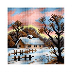 Voorbedrukt stramien winter Orchidea 2600