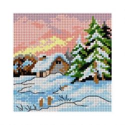 Voorbedrukt stramien winter Orchidea 2614