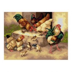 Voorbedrukt stramien lente kuikens Orchidea 2789J