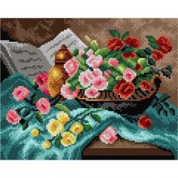 Voorbedrukt stramien Stilleven met rozen naar Cochais Eugene Henri Orchidea 2837H