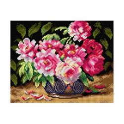 Voorbedrukt stramien stilleven met rozen Orchidea 2846H