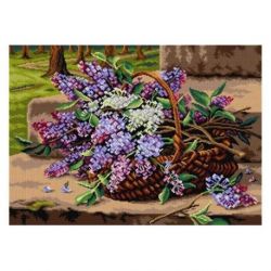 Voorbedrukt stramien stilleven met seringen Orchidea 2848R