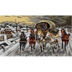 Voorbedrukt stramien russische koets Orchidea 2920R