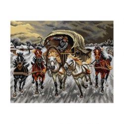 Voorbedrukt stramien russische koets Orchidea 2921M