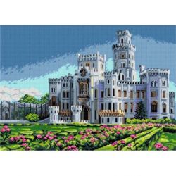 Voorbedrukt stramien kasteel Hluboka Orchidea 2992R