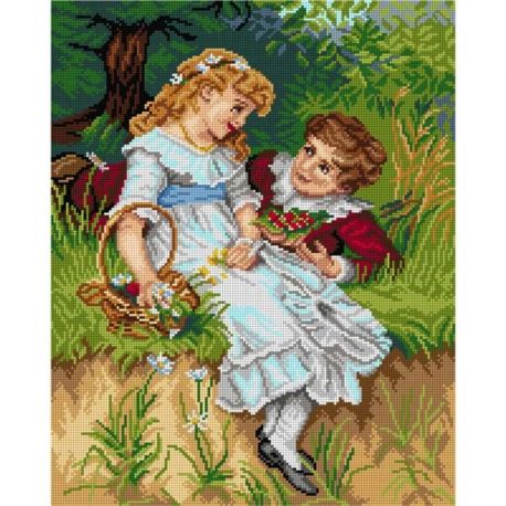 Voorbedrukt stramien lieverds Orchidea 2998M