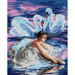 Voorbedrukt stramien ballerina Orchidea 3048M