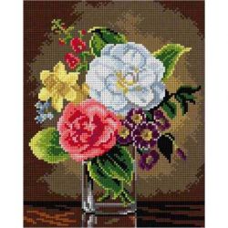 Voorbedrukt stramien stilleven met bloemen van Joseph Schuster Orchidea 3108H