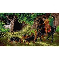 Voorbedrukt stramien legende van st. Hubert Orchidea 3166R