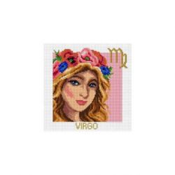 Voorbedrukt stramien sterrenbeeld maagd Orchidea 3204H