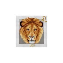 Voorbedrukt stramien sterrenbeeld leeuw Orchidea 3205H