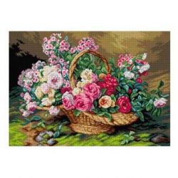 Voorbedrukt stramien rozenmand Orchidea 3254R