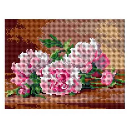 Voorbedrukt stramien stilleven pioenrozen Orchidea 3297F