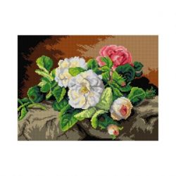 Voorbedrukt stramien naar Gerardine Jacoba vd Sande-Bakhuyzen - wilde rozen Orchidea 3422