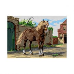 Voorbedrukt stramien naar Otto Eerelman - werkpaard Orchidea 3423