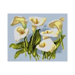 Voorbedrukt stramien naar Paul de Longre - Calla lelies Orchidea 3438