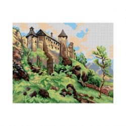 Voorbedrukt stramien naar Fritz Lach - Petersberg kasteel Orchidea 3488