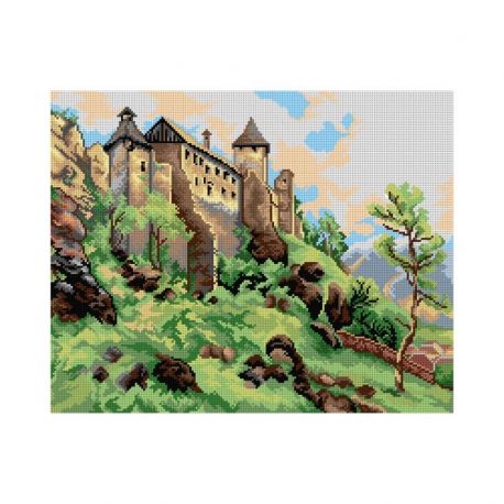 Voorbedrukt stramien naar Fritz Lach - Petersberg kasteel Orchidea 3488