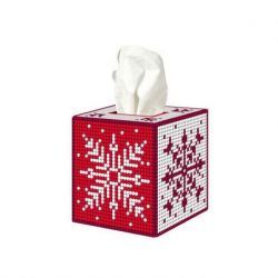 Borduurpakket tissuebox kerst Orchidea 5110