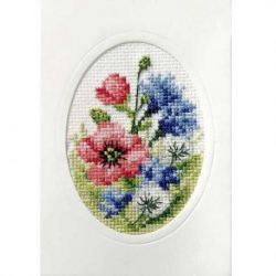 Borduurpakket Wenskaart bloemen Orchidea 6098