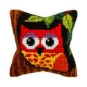 Borduurpakket Kussen Red Owl Orchidea 9401