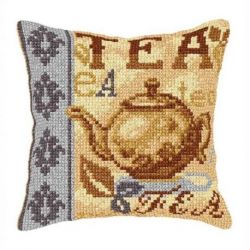Borduurpakket Kussen thee Orchidea 9558