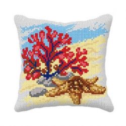 Kussenborduurpakket koraal en zeester Orchidea 99025