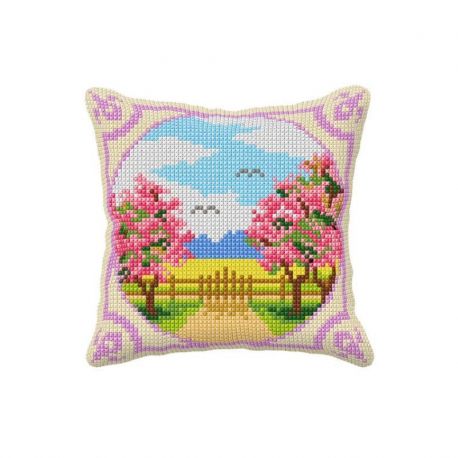 Kruissteekkussen vier seizoenen-lente Orchidea 99044