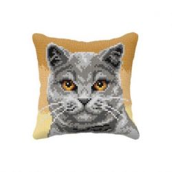 Kruissteekkussen Britse korthaar Orchidea 99070