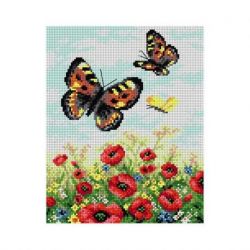 Borduurpakket voorbedrukt vlinders Orchidea M2142