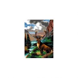 Voorbedrukt stramien hert Orchidea SAC113