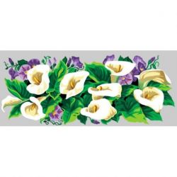 Voorbedrukt stramien aronskelken en windes Orchidea SAC133