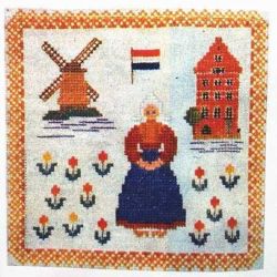 Borduurpakket Klederdracht Holland Haandarbejdets Fremme 30-4904