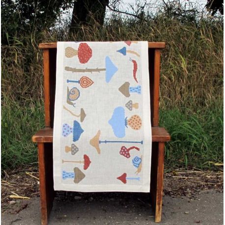 Borduurpakket Loper paddenstoelen Haandarbejdets Fremme 16-6927