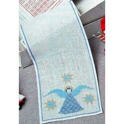 Borduurpakket Loper blauwe engelen Haandarbejdets Fremme 16-5867.01