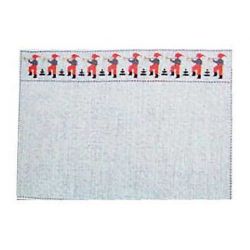 Borduurpakket Placemat kabouters met trompetten Haandarbejdets Fremme 14-5208