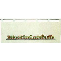 Borduurpakket Gordijn met bloempotjes Haandarbejdets Fremme 40-6004 oL