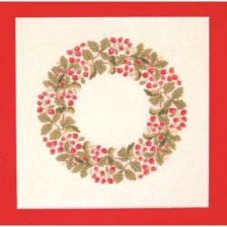 Borduurpakket Aardbeienkrans Haandarbejdets Fremme 30-6659