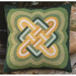 Borduurpakket Kussen vlechtmotief Haandarbejdets Fremme 20-2465