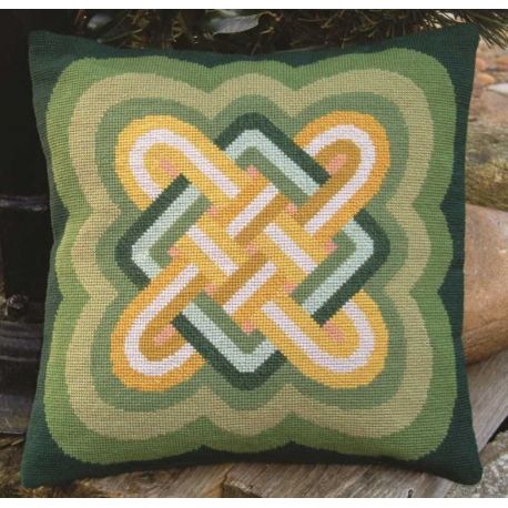 Borduurpakket Kussen vlechtmotief Haandarbejdets Fremme 20-2465