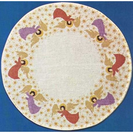 Borduurpakket Tafelkleed engelenkrans Haandarbejdets Fremme 06-4204