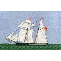 Borduurpakket Kussen huizen Haandarbejdets Fremme 20-6384