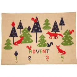 Borduurpakket 2 Placemats roze tulp Haandarbejdets Fremme 14-9859.01-02