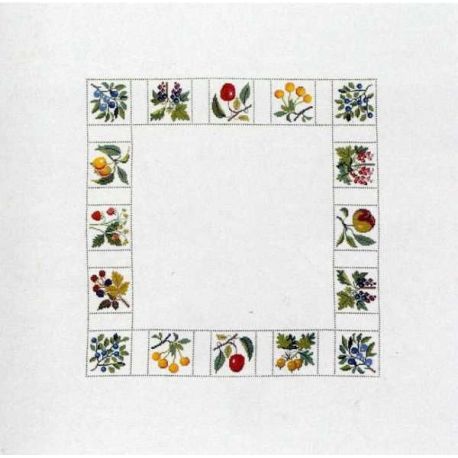 Borduurpakket Loper bessen en vruchtenrand groot Haandarbejdets Fremme 16-4547